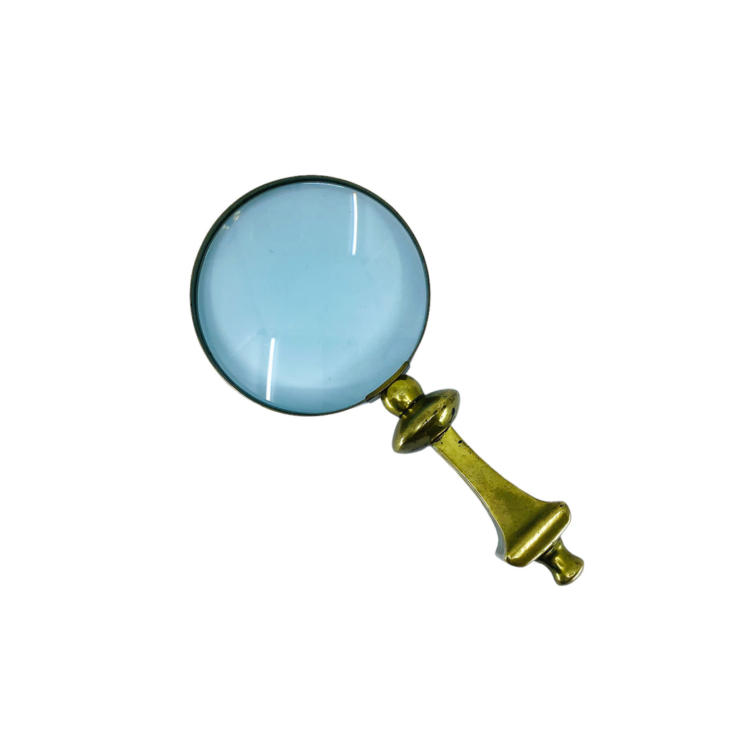Vintage Heavy Brass Magnifying Glass