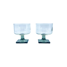 Vintage Federal Glass Nordic Midnight Sherbert Glasses, Pair