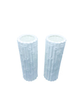 Vintage William Sonoma Home Ceramic Faux Bamboo Vases, Pair