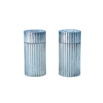 Vintage Ribbed Silver Plated Salt & Pepper Shakers, Made in Italy