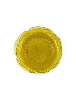 Set of 3 Vintage Mikasa by Kurata Yellow Bubble Glass Flower Petal Plates, Japan