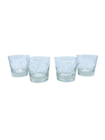 Vintage Libbey Swirl & Dot Old Fashioned Glasses, Set of 4