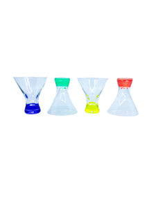 Multicolor Liquor Cocktail Glasses, Set of 4