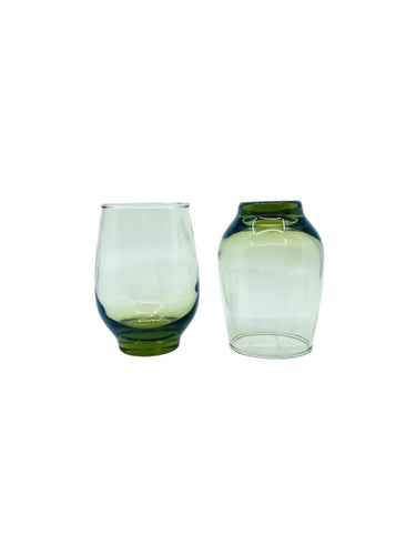 Vintage Libbey Avocado Green Temp Glasses, Pair