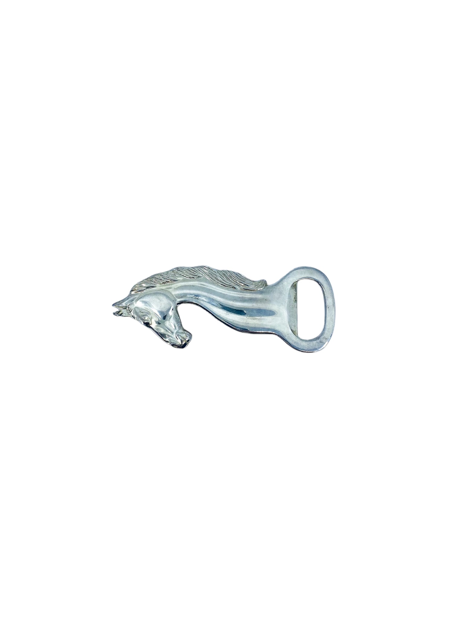 Vintage Chrome Horse Head Bottle Opener