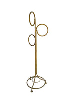 1970’s Hollywood Regency Braided Gilt Iron 3-Ring Towel Holder / Valet, Local Pickup Only**