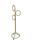 1970’s Hollywood Regency Braided Gilt Iron 3-Ring Towel Holder / Valet, Local Pickup Only**