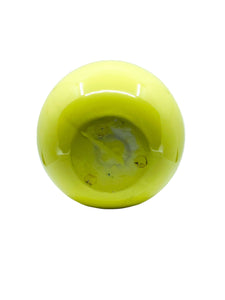 Vintage Canary Yellow Round Ceramic Vase