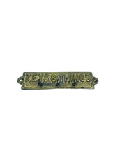 Vintage “Keys & Things” Brass Wall Mount