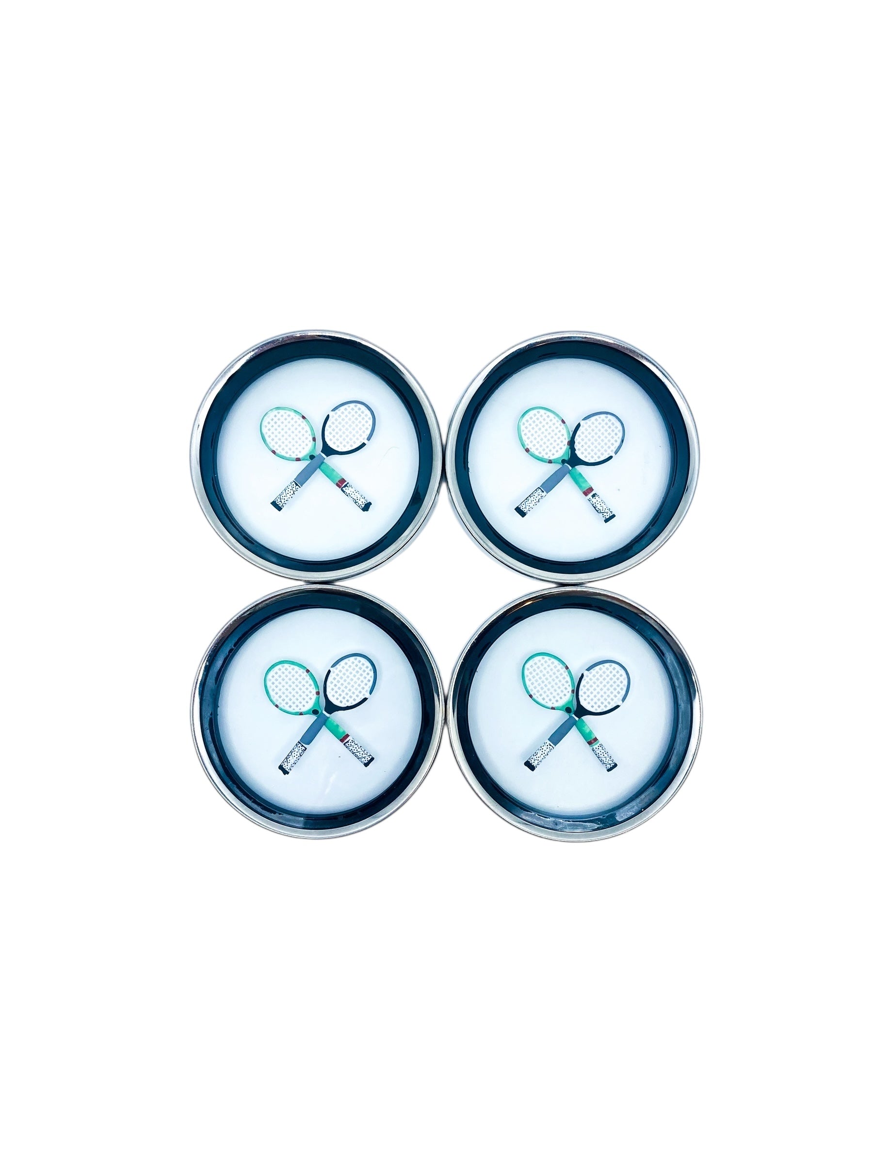 Acrylic Tennis Coasters, Set of 4