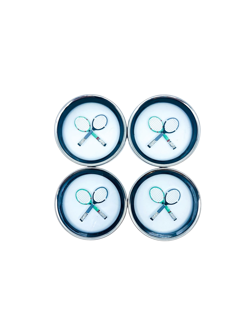 Acrylic Tennis Coasters, Set of 4