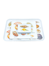 Vintage Melamine Shell Serving Tray Set, Italy (1 Large, 1 Medium, 8 Small)
