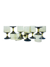 Vintage Libbey Tawny Accent Brown Smoke Wine Goblets, Set of 8
