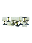 Vintage Libbey Tawny Accent Brown Smoke Wine Goblets, Set of 8