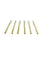 Vintage 22kt Gold Plated Bamboo Handle Party Knives, Set of 6