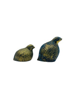Pair of Vintage Brass Quails