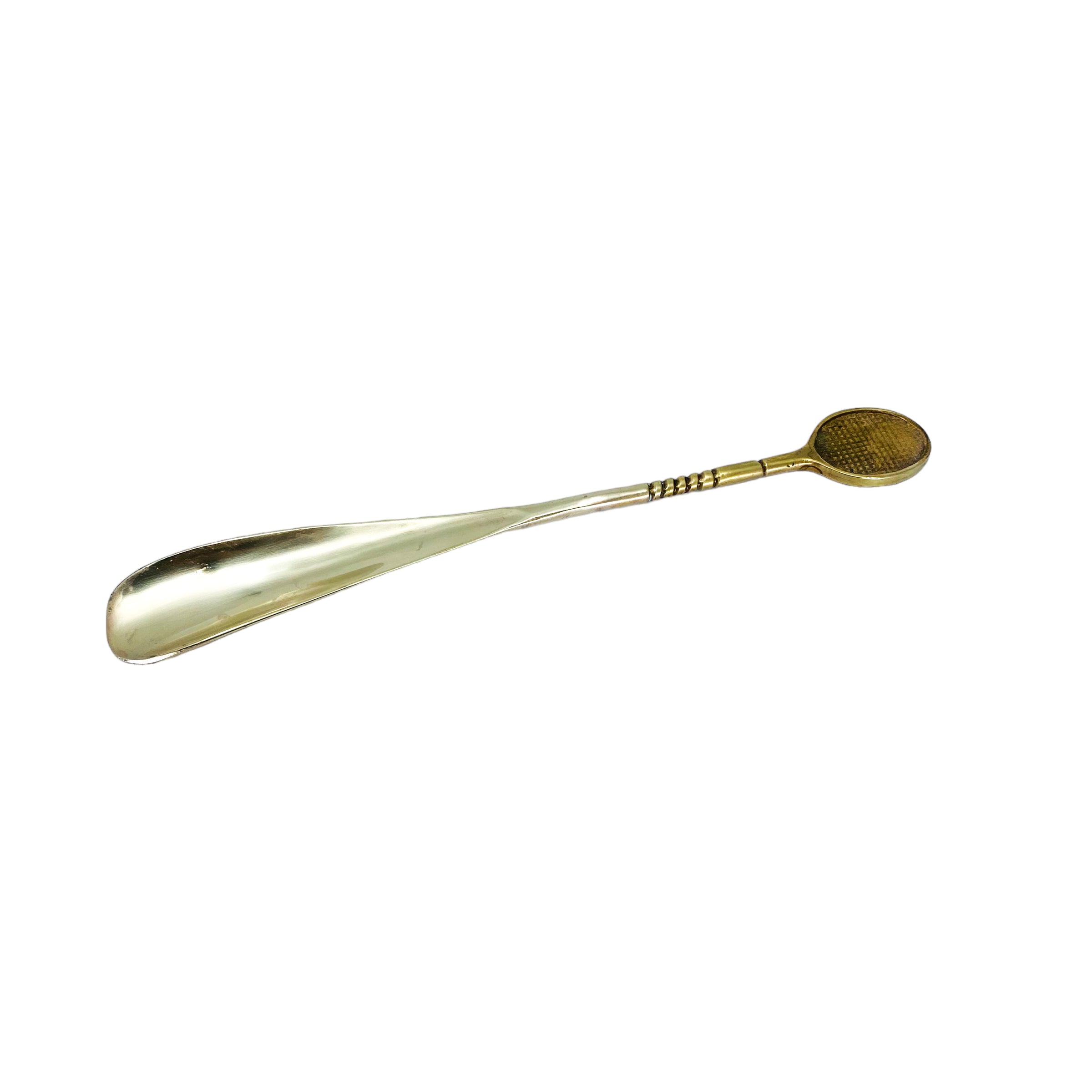 Vintage Brass Tennis Racket Shoe Horn