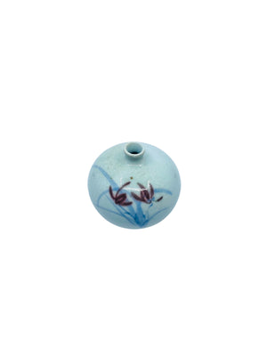 Small Asian Hand-painted Bud Vase
