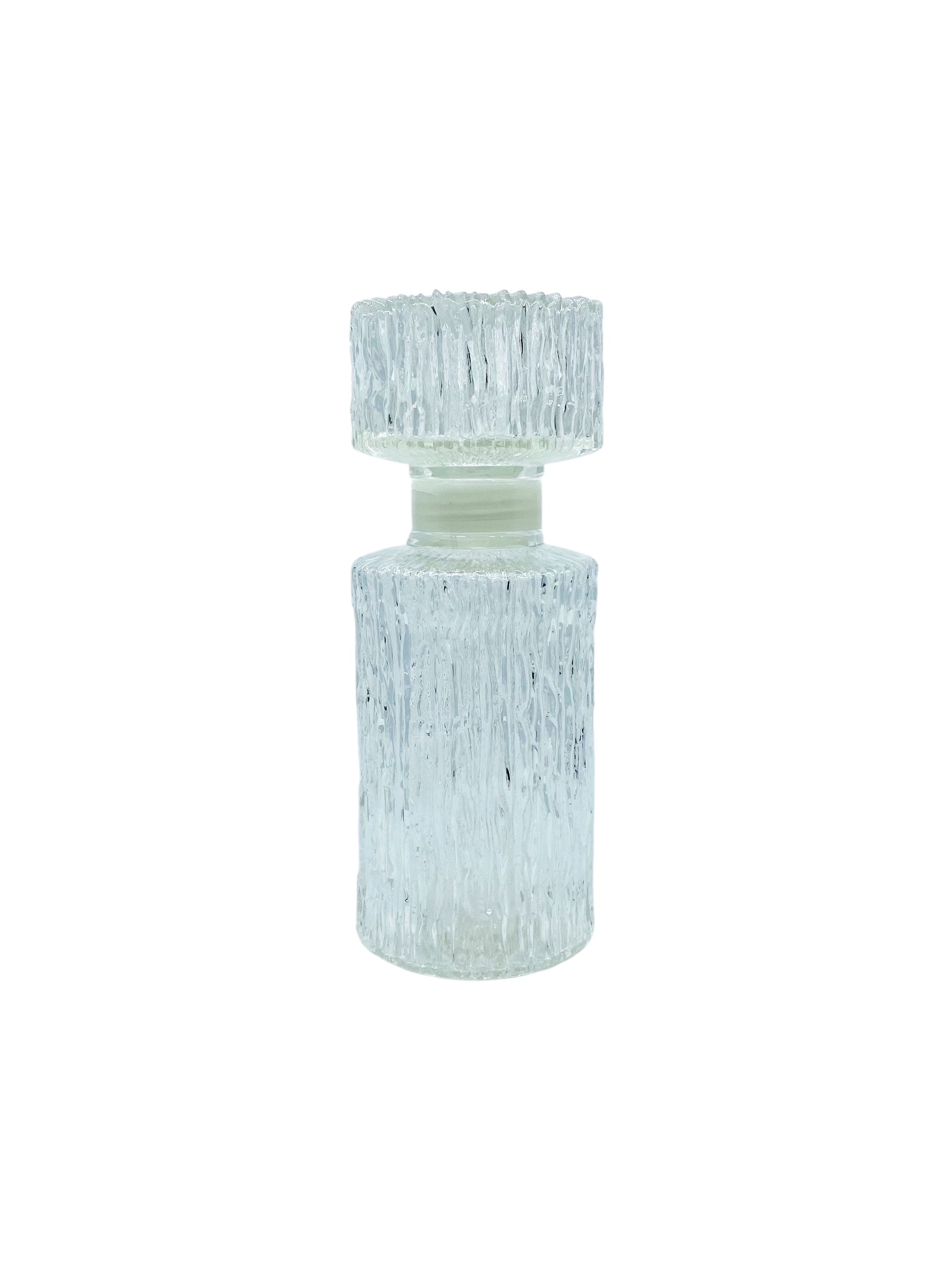 Vintage 1966 DMBG Frosted Bark Glass Decanter, Germany