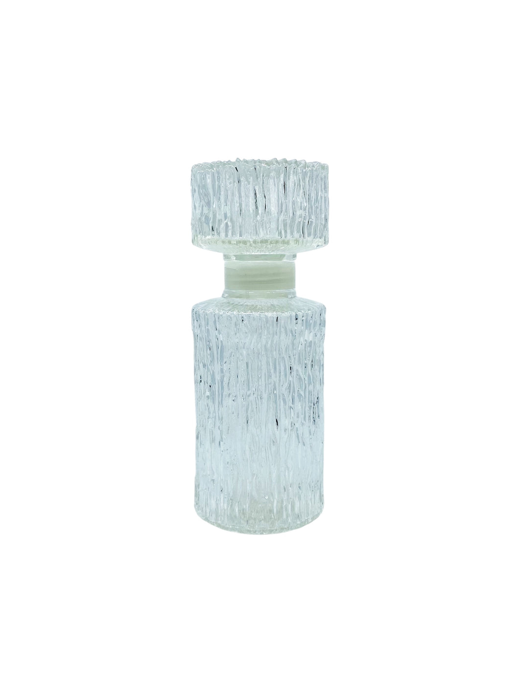 Vintage 1966 DMBG Frosted Bark Glass Decanter, Germany