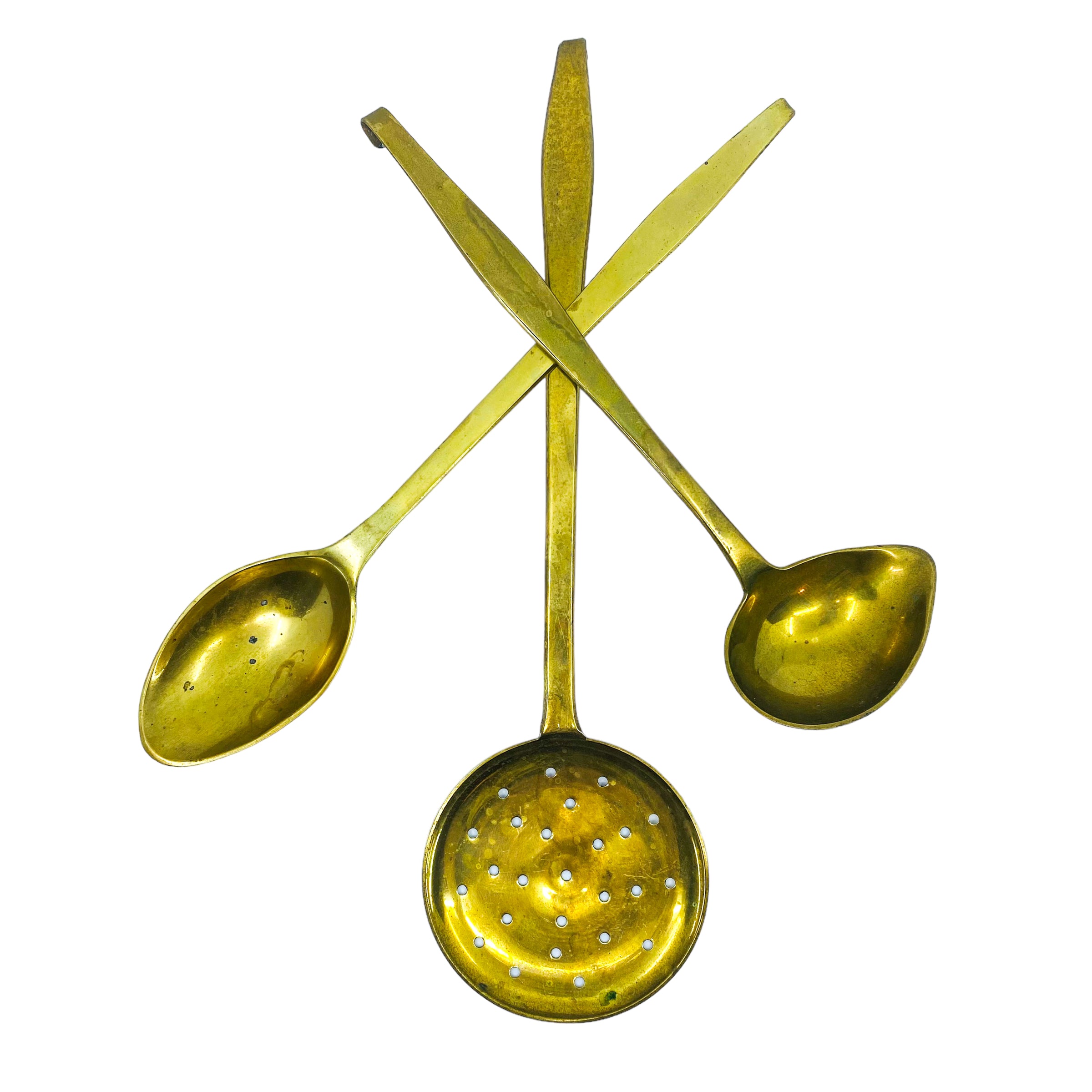 Vintage Brass Cooking Utensils, 1940’s