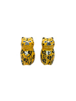Vintage Pier One Chunky Cheetahs Salt & Pepper Shakers