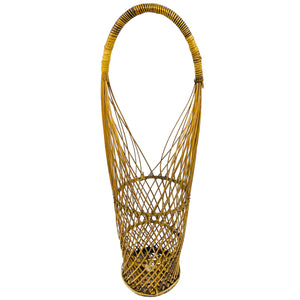 Vintage Rattan Ornate Wine Holder