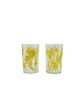 Vintage 1950’s Swanky Swig Yellow Cornflower Glasses, Set of 4