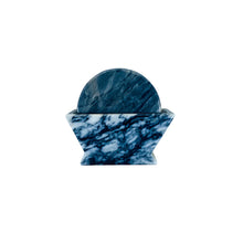 Black Marble Coaster Set, Set of 6
