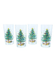 Vintage Nikko Christmas Tree Highball Glasses, Set of 4