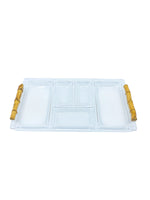 Vintage Acrylic Tray with Bamboo Handles
