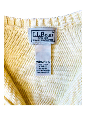 Women’s LL Bean Canary Yellow Cardigan