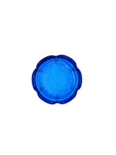 Vintage Blenko Glass Sapphire Blue Lotus Ashtray