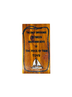 Hand made Wood Painted “Men & Boys” Nautical Wall Plaque