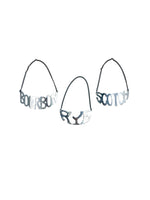 Vintage MCM Silver Plated Napier Decanter Tags (Bourbon, Rye, Scotch)