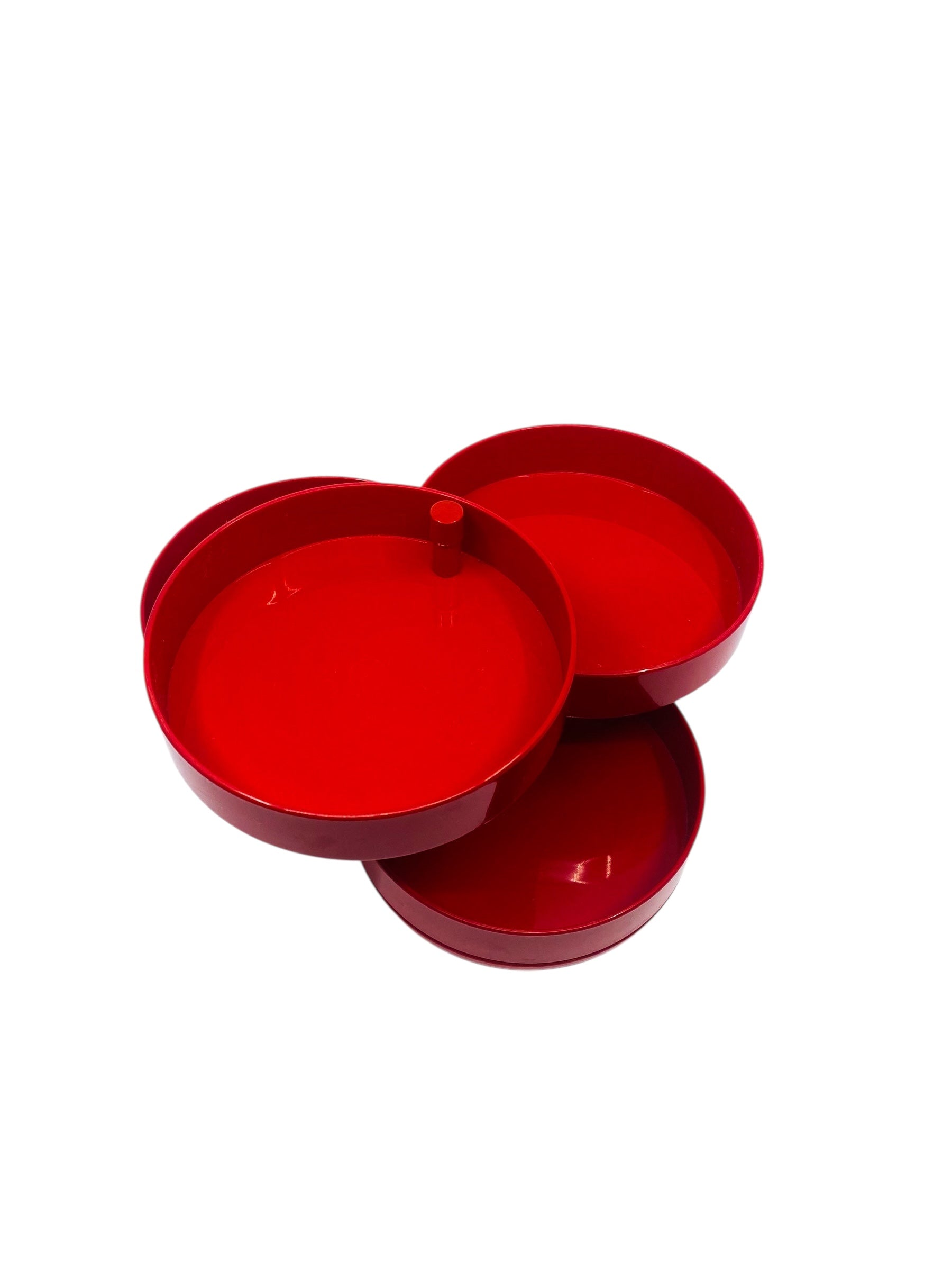 Vintage 1970’s InterDesign Red Craft Caddy, Italy
