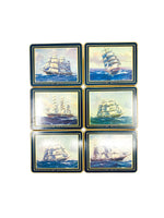 Vintage Warden Brooks “First Boston” Ship Coaster Set
