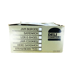Jo Anne Marquardt Deli Coasters JAM Inc. Bagel Lox Ceramic Coaster Set