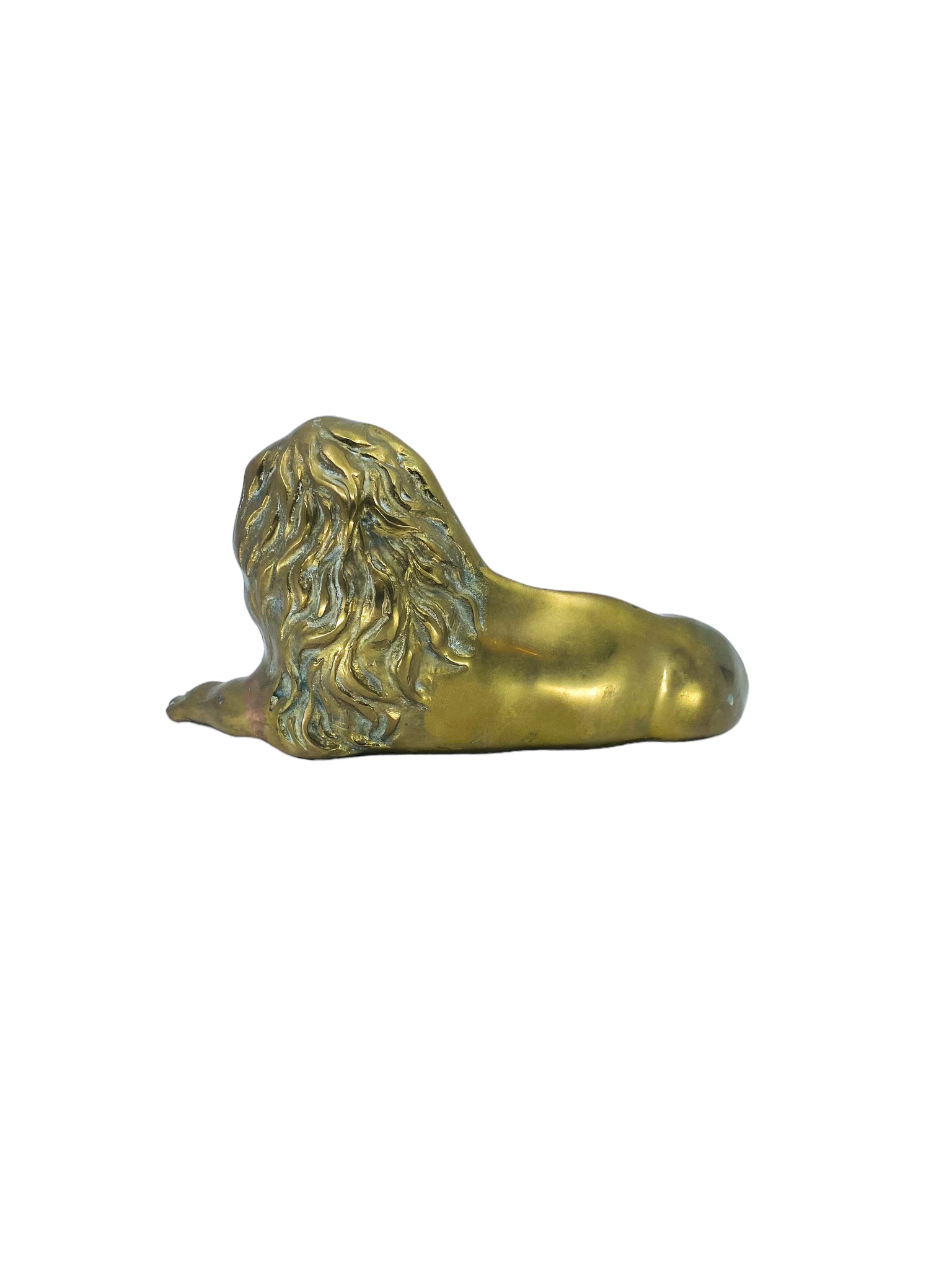 Solid Brass Laying Lion