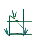 Vintage 1980’s Verdigris Metal Bamboo Plate Holder / Wall Shelf, 3 Available