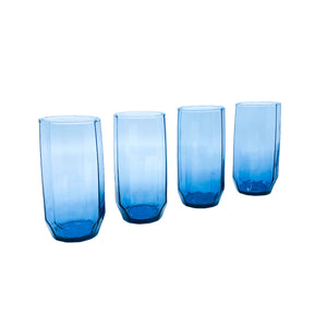 Vintage Blue Smoke Libbey Glasses, Set of 4
