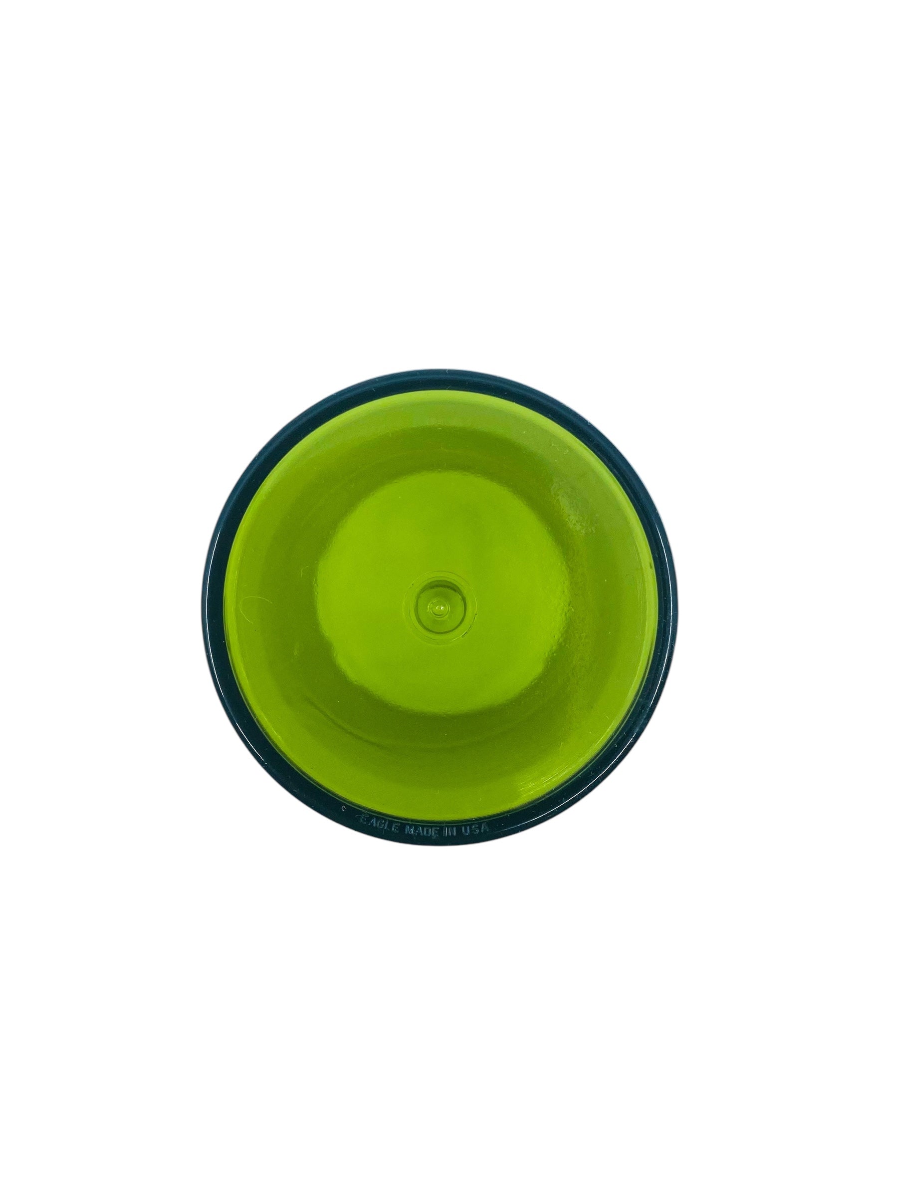 Vintage Avocado Green Plastic Glasses, Set of 5
