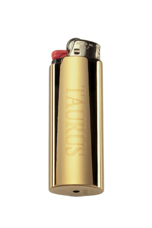 Abbode: 14kt Gold Plated Zodiac Lighter Case, Taurus