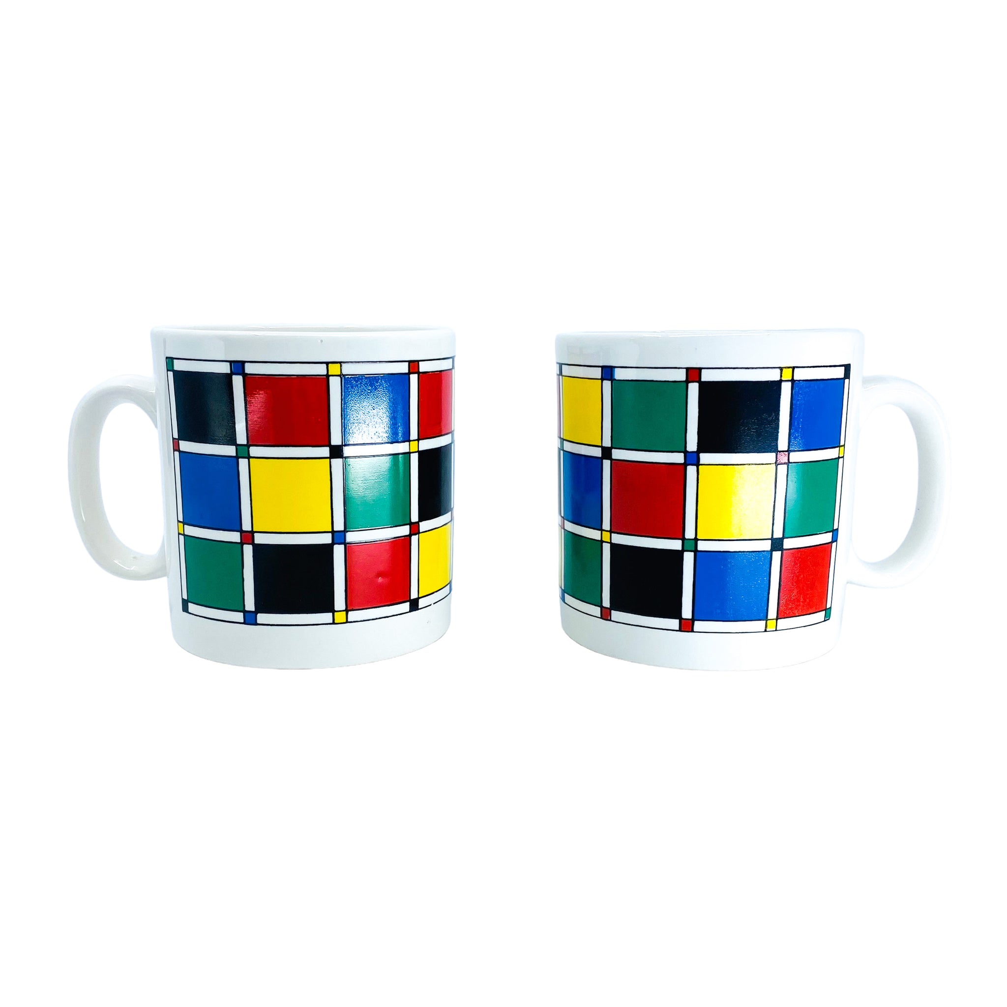 FPC England Checkered Mugs, Pair
