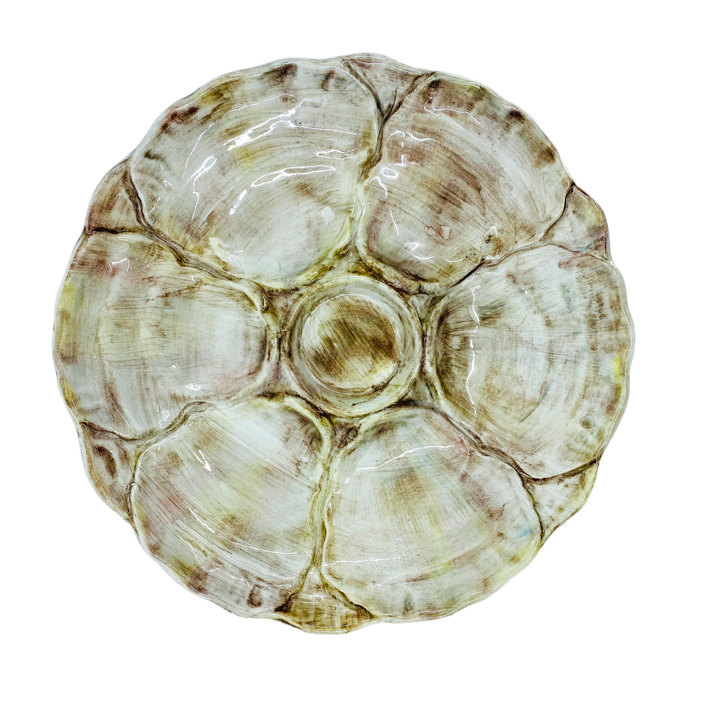 Vintage Made in Italy Majorlica Ceramic Oyster Plate