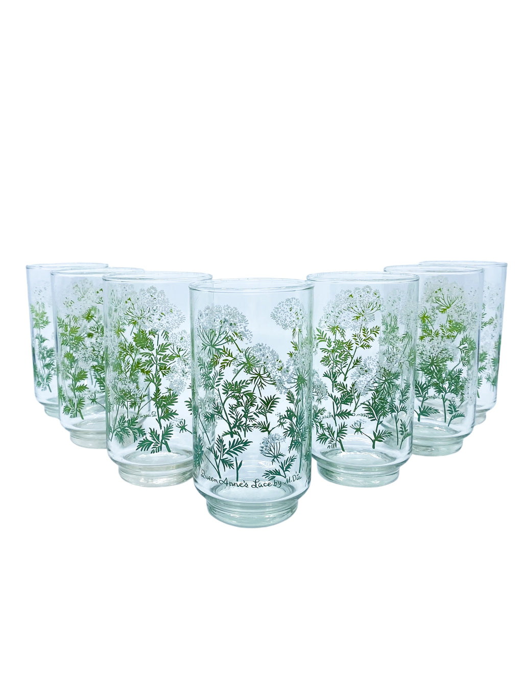 Vintage Queen Anne’s Lace by M. Dia, Set of 7