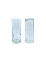 Vintage Bamboo Shaped Highball Glasses, Pair