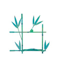 Vintage 1980’s Verdigris Metal Bamboo Plate Holder / Wall Shelf, 3 Available