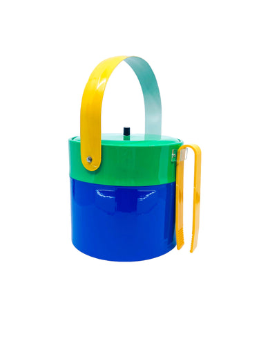 Vintage Georges Briard Colorblock Vinyl Ice Bucket