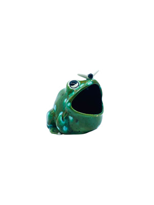 Vintage Ceramic Spotted Frog Sponge Holder